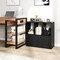 3-Tier Cubic Bookcase with Doors, 3-Cube Bookshelf with Cabinet & Open Shelves